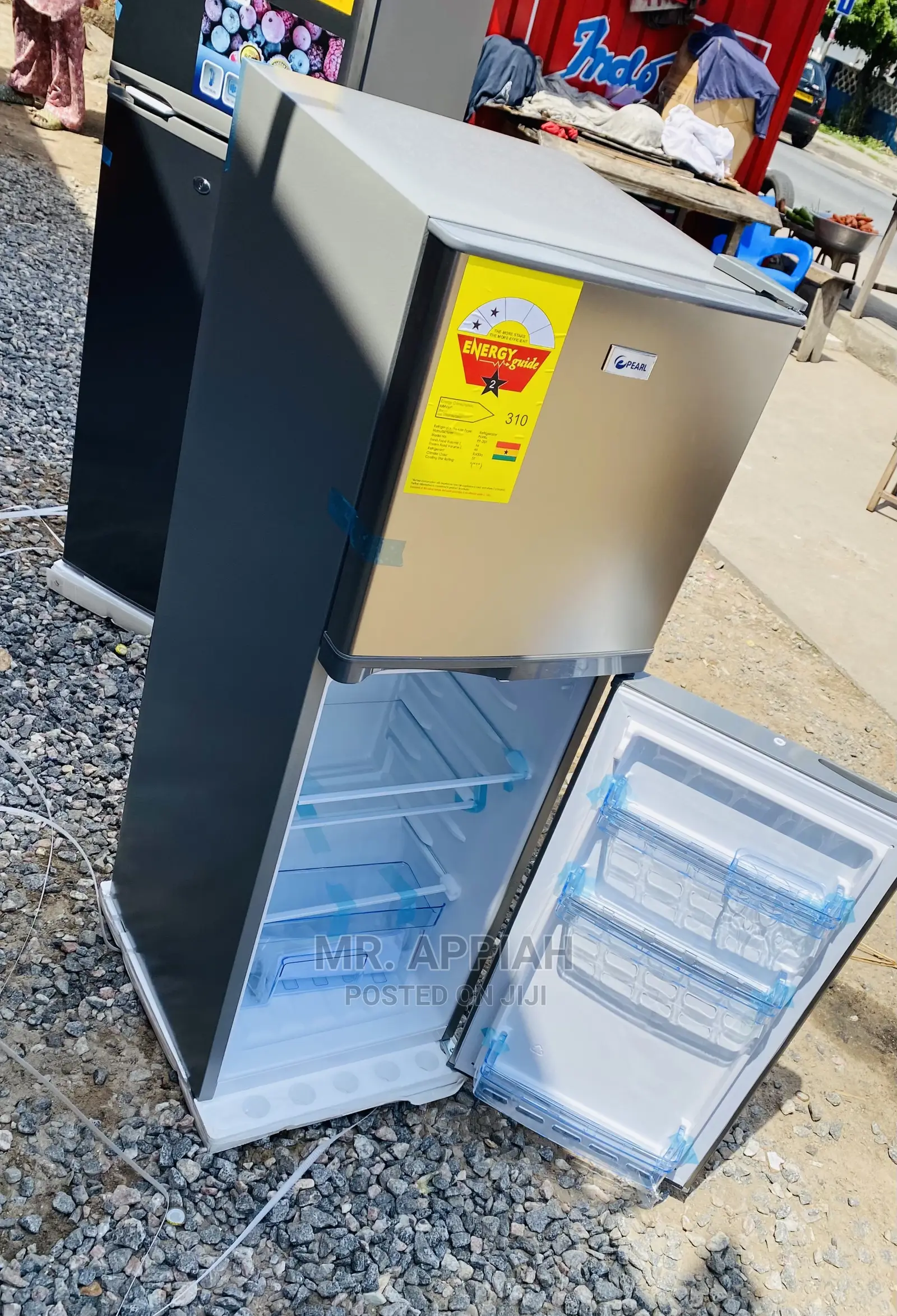 (Pearl 20T)Anti-Rust Pearl Double Door Top Freezer Fridge.