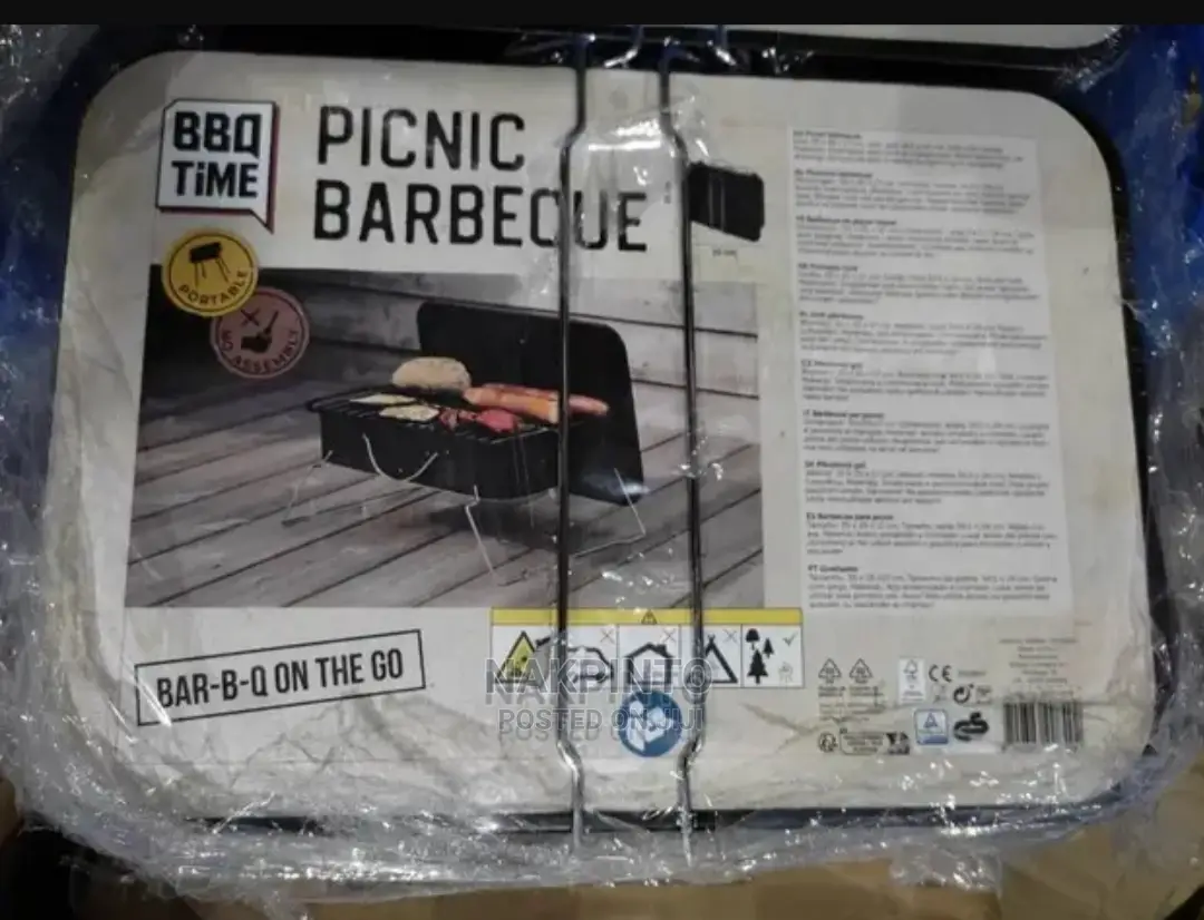 BBQ Time!! Picnic Barbeque Grill On The Go! Portable Folding