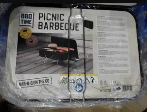 BBQ Time!! Picnic Barbeque Grill On The Go! Portable Folding
