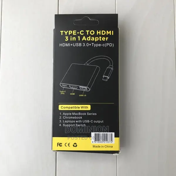 USB Type-C to HDMI ( 3 in 1 Adapter)