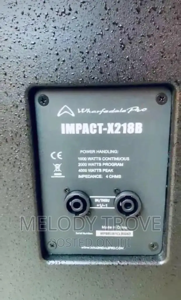 Wharfedale Pro Impact-X218b Passive Double Bass Speakers.