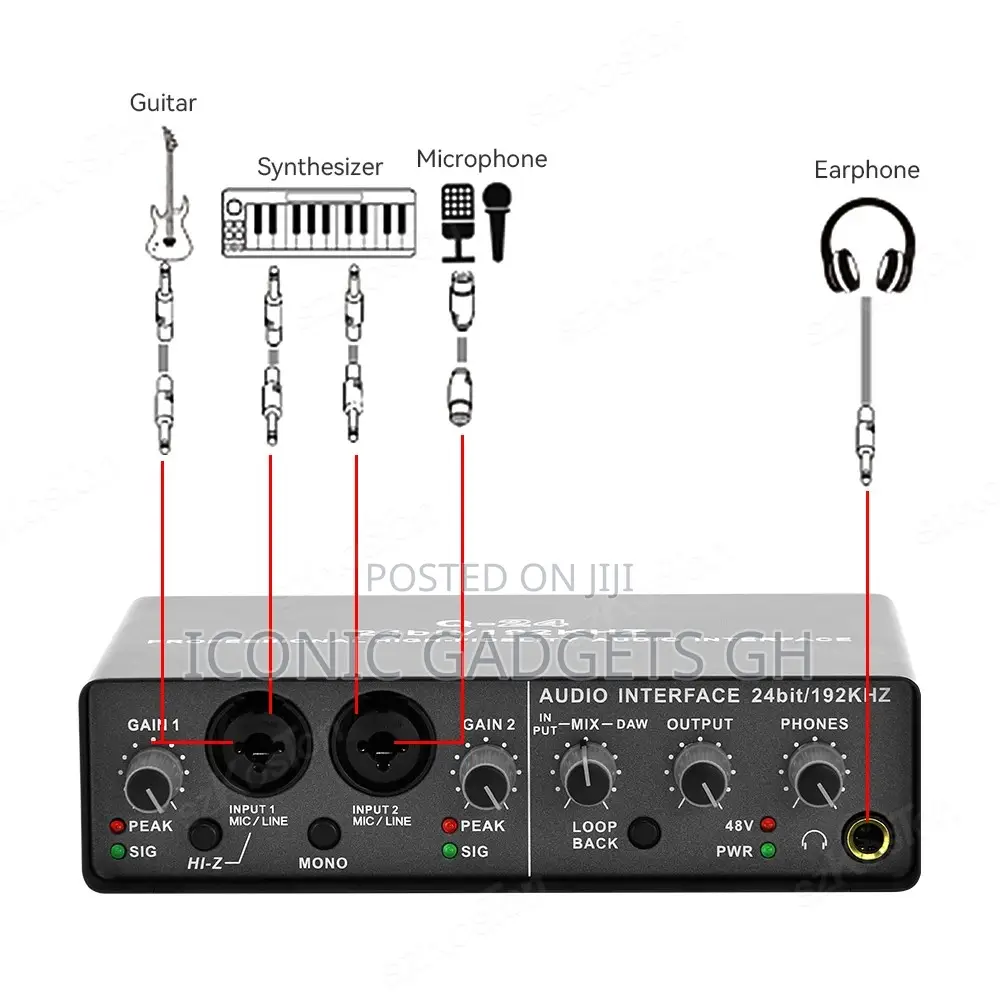 Q22 Portable Audio Interface Sound Card in Accra Metropolitan Audio