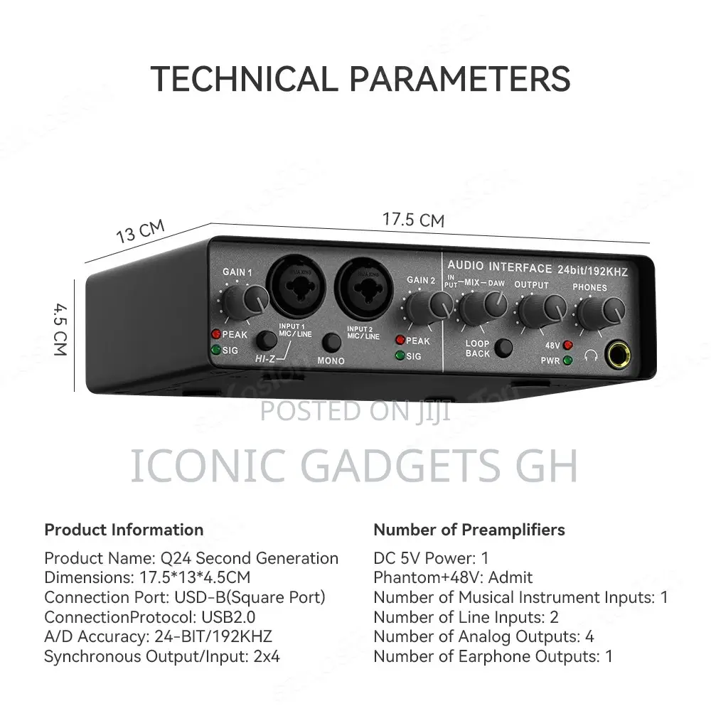 Q22 Portable Audio Interface Sound Card in Accra Metropolitan Audio