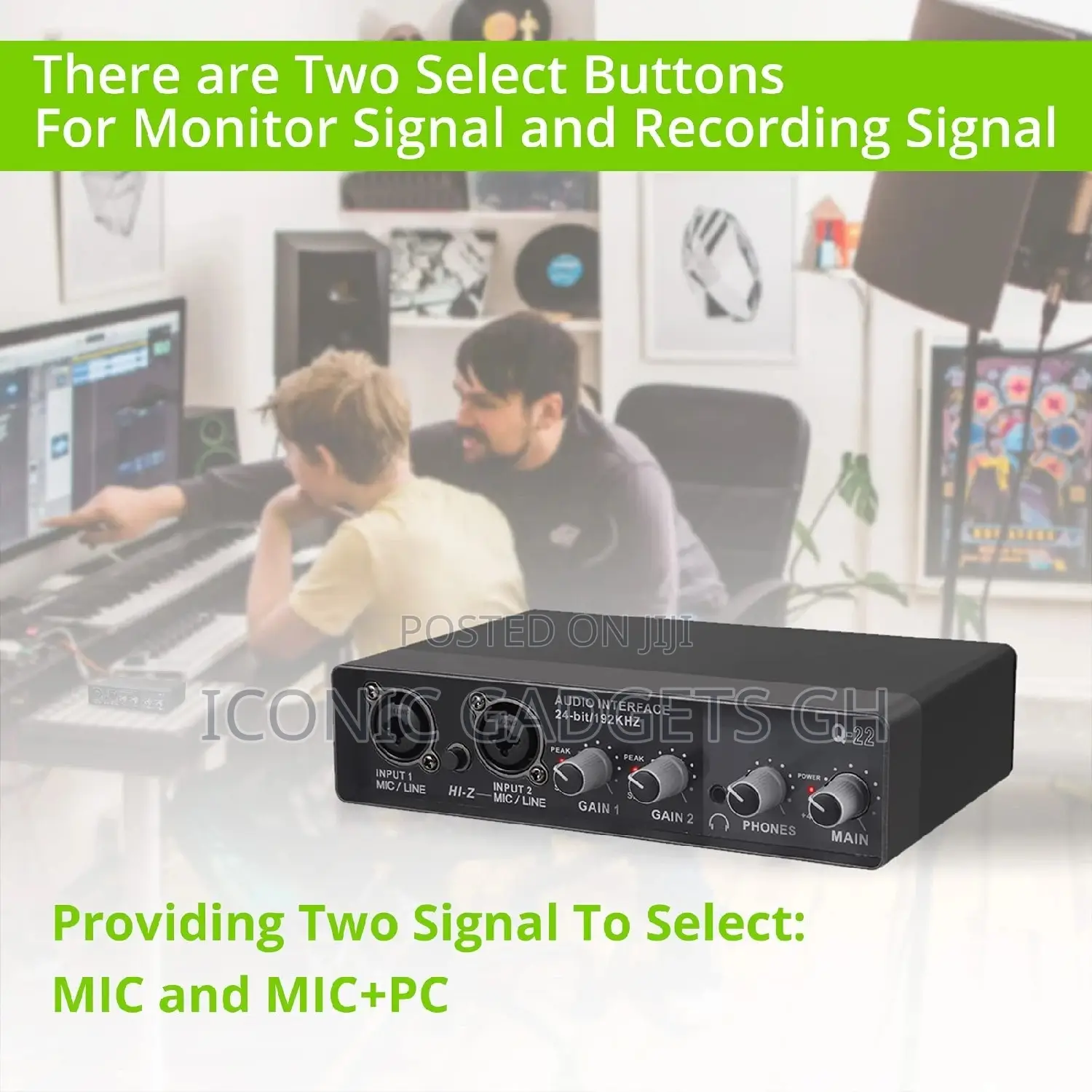 Q22 Portable Audio Interface Sound Card