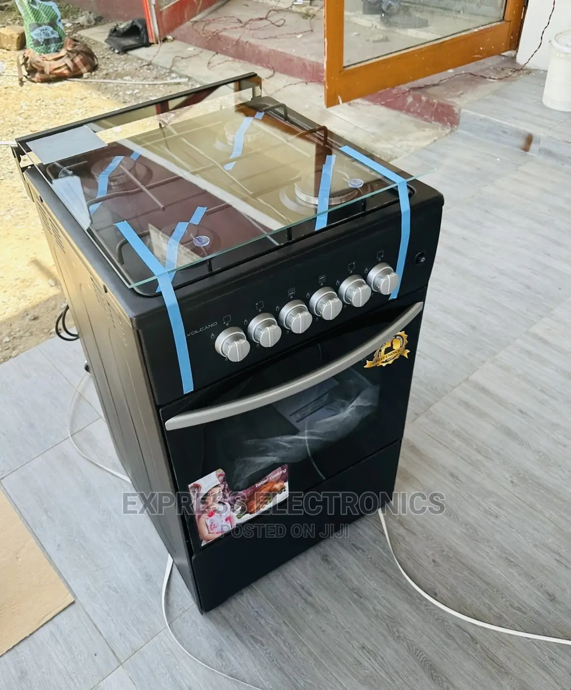 Gas Cooker Black 4burner Oven Stove Exclusive One 