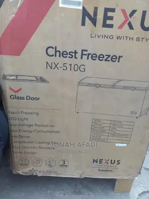 Nexus 508 LTR Double Door Chest Freezer Nx-510g Silver