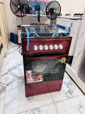 Presented Volcano 4burner Gas Cooker Oven 50/50 Red