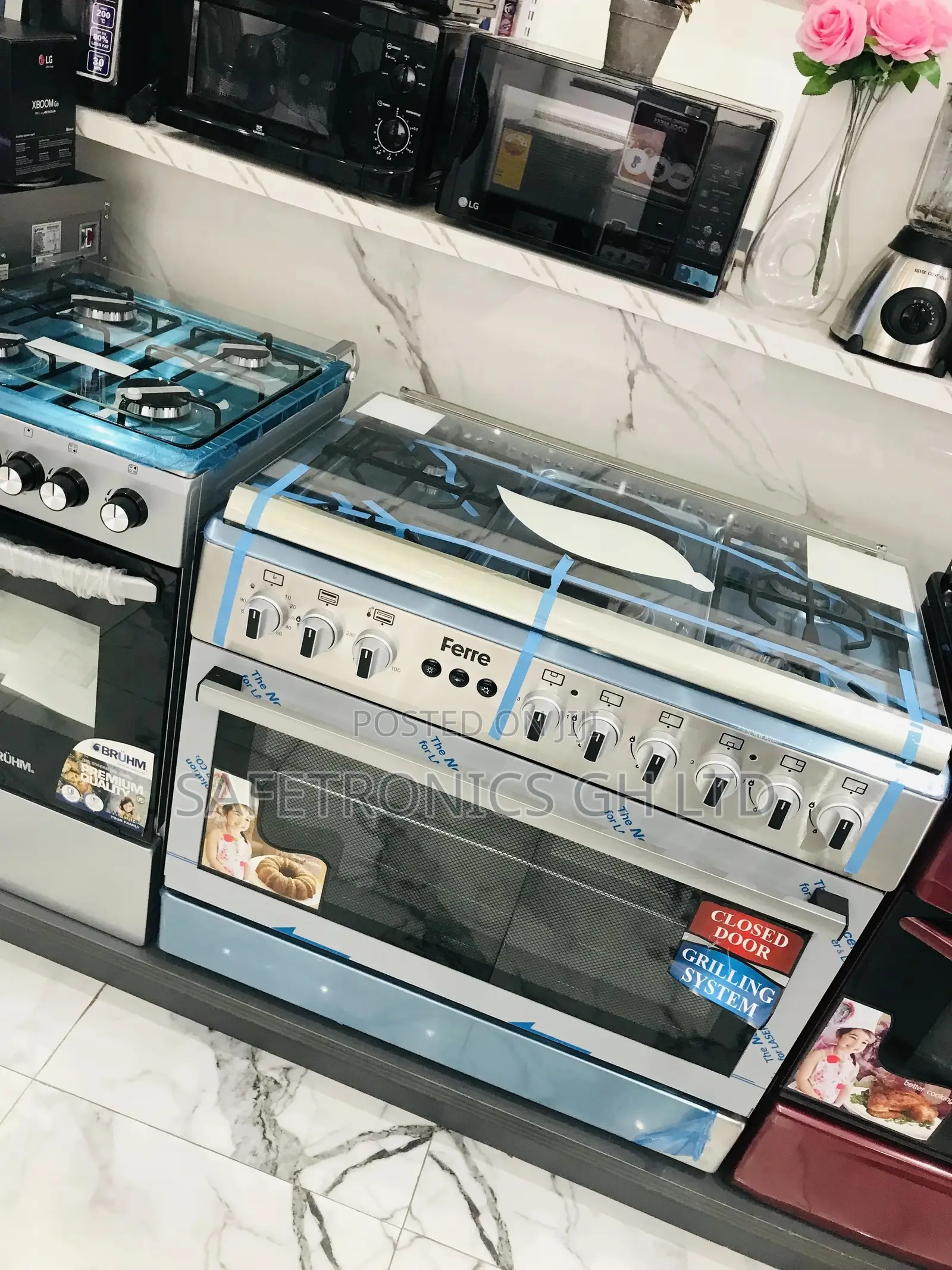 Grab Ferre 2 Electric 4 Gas 60x90 Oven With Grill Cooker