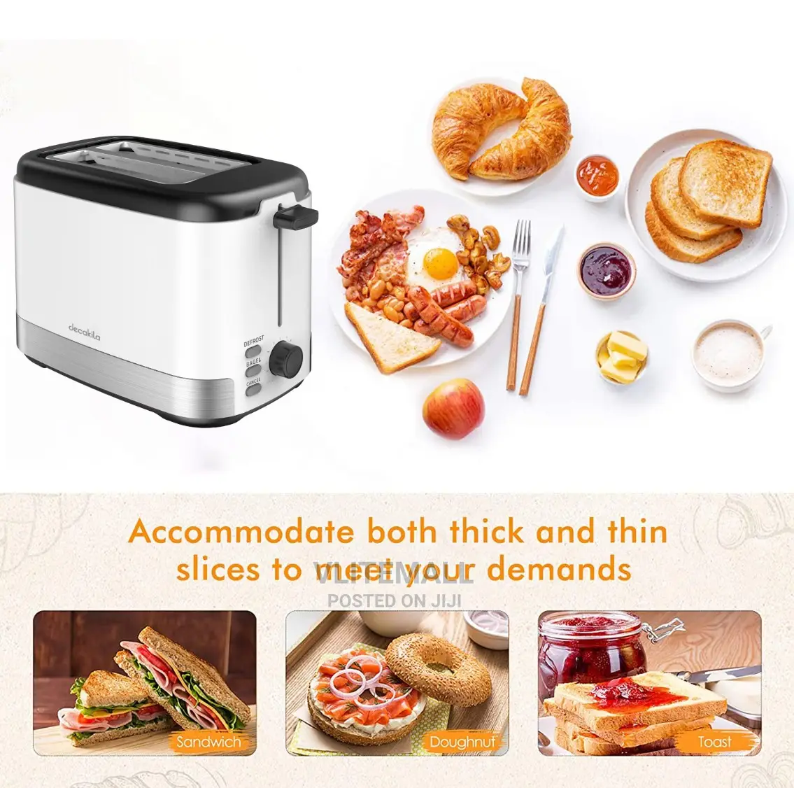 Decakila Toaster 2-slice (KETS009M)