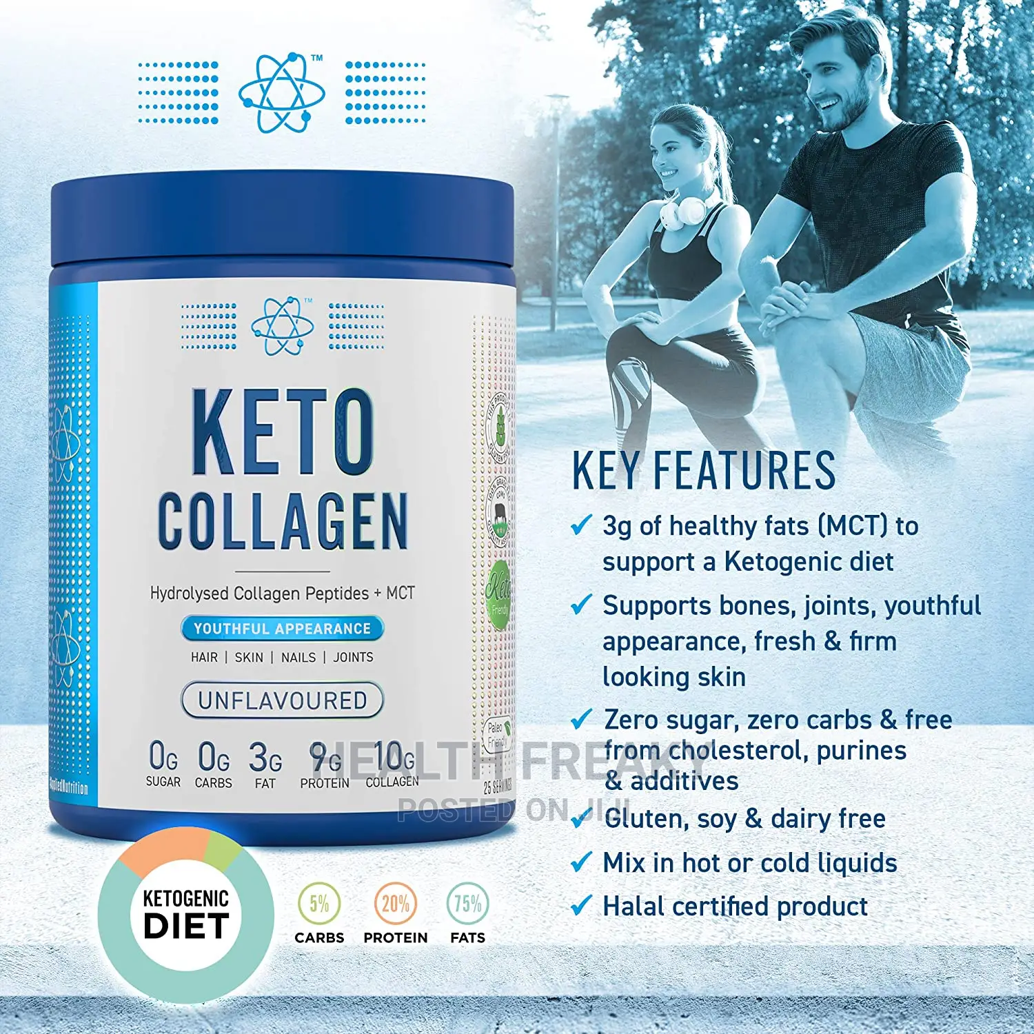 Keto Collagen Protein Anti Aging Skin Hair Nails