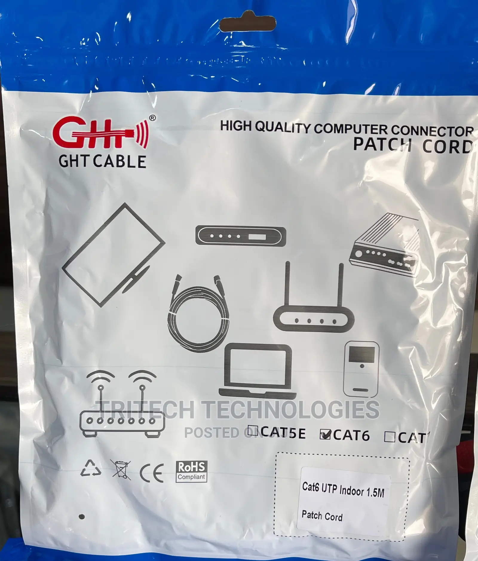 1.5M GHT Cat6 Hich Quality Patch Cord