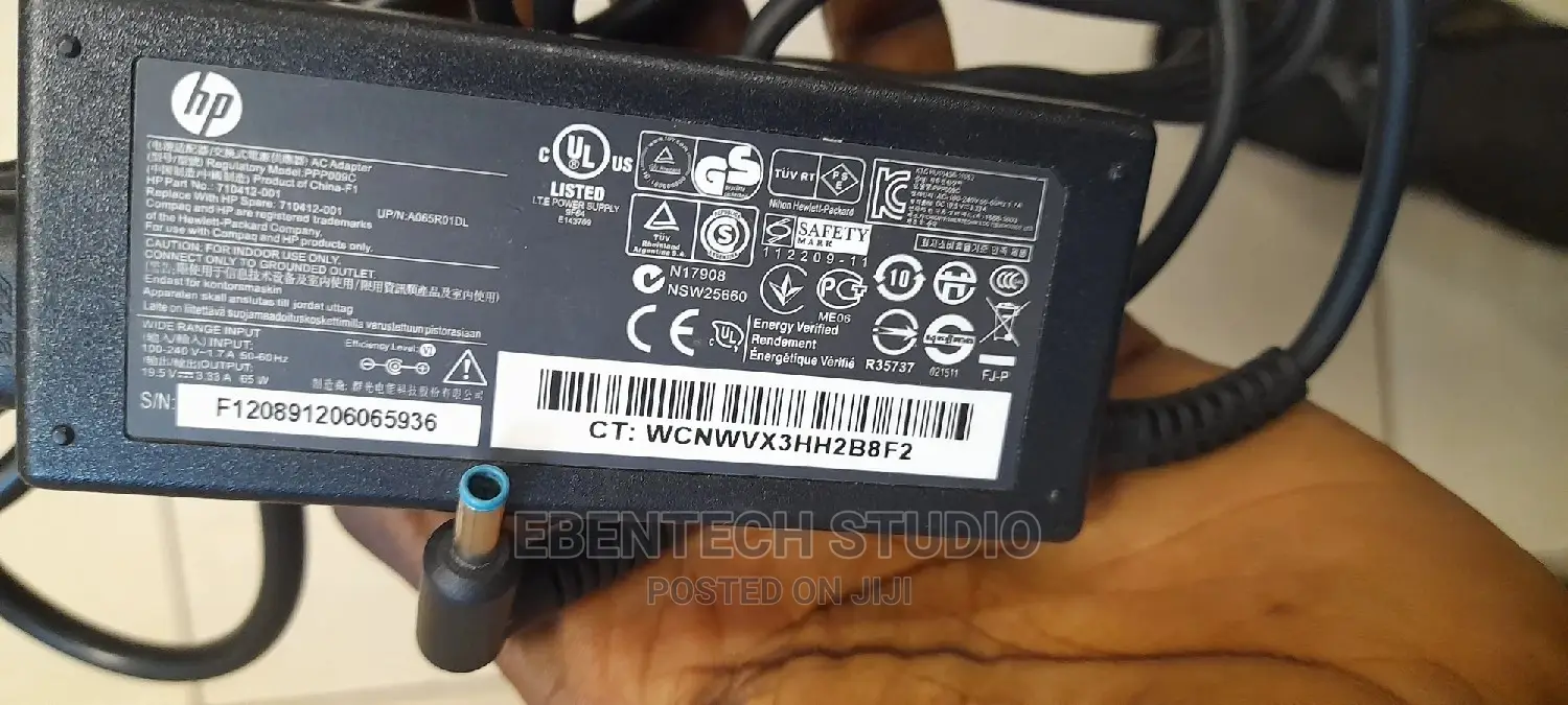 Hp Blue Mouth 65W Small Pin Complete Charger