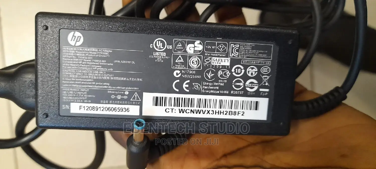 Hp Blue Mouth 65W Small Pin Complete Charger