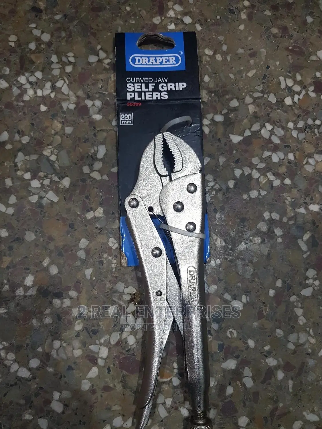 Draper 220 Mm Curved Jaw Self Grip Pliers