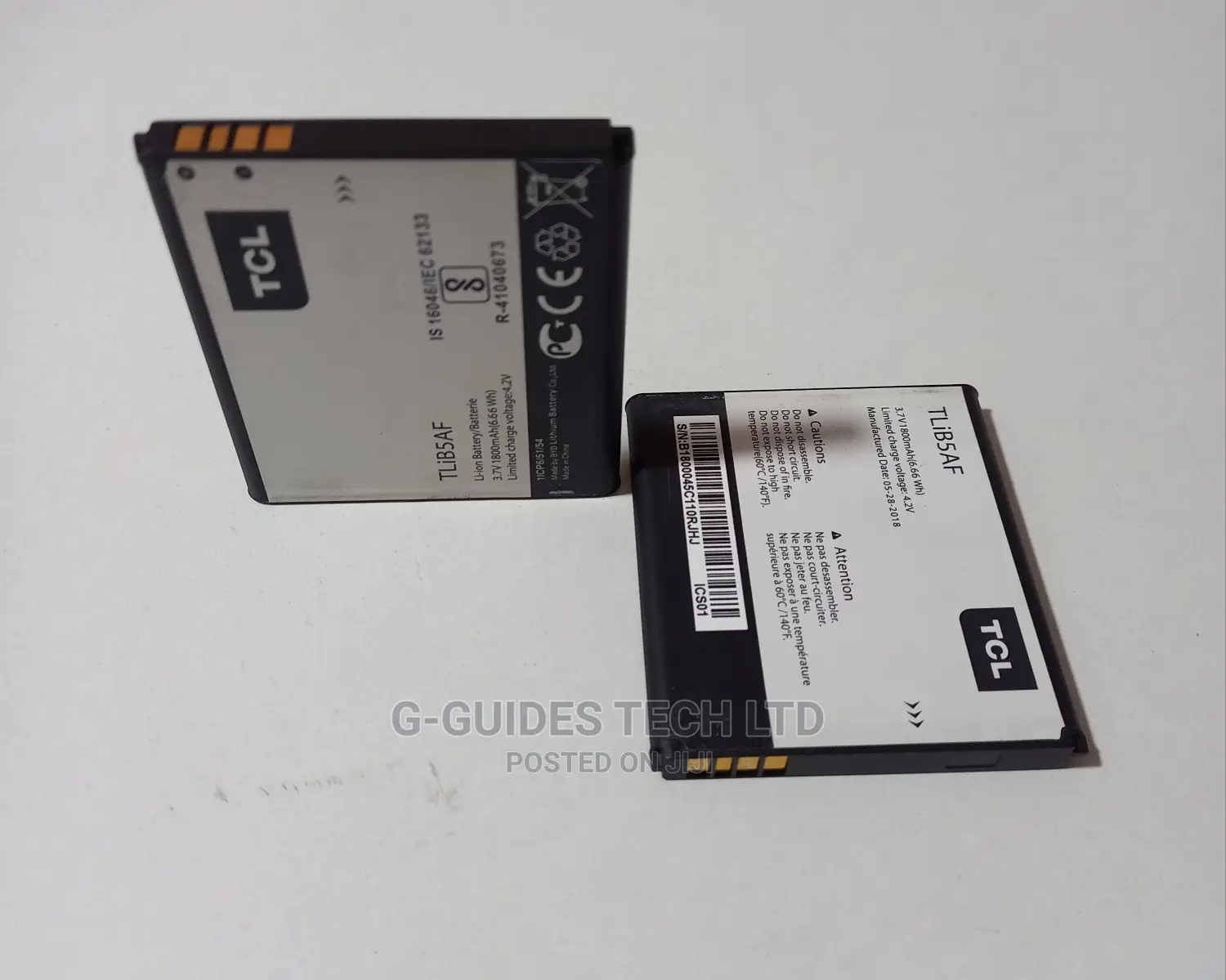 TCL 3.7V 1800mah Rechargeable Battery, Li-Ion TCL Battery