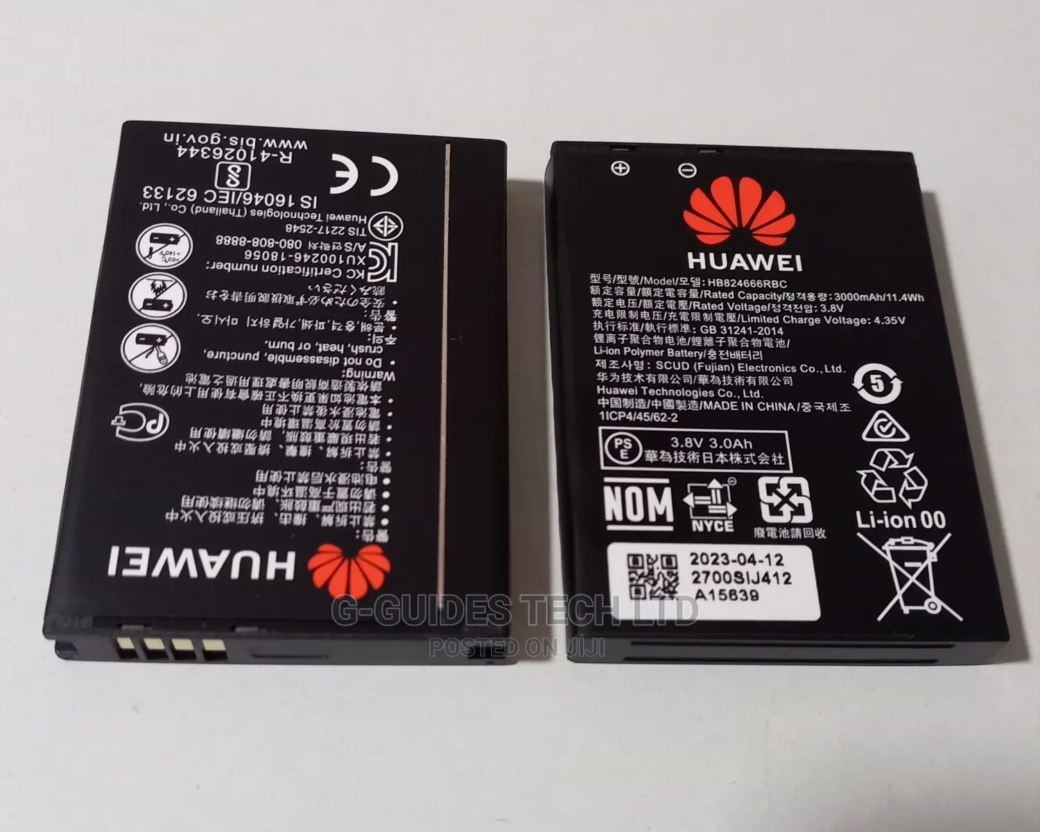 Huawei 3.8V 3000mah Rechargeable Battery, 4G MIFI Battery