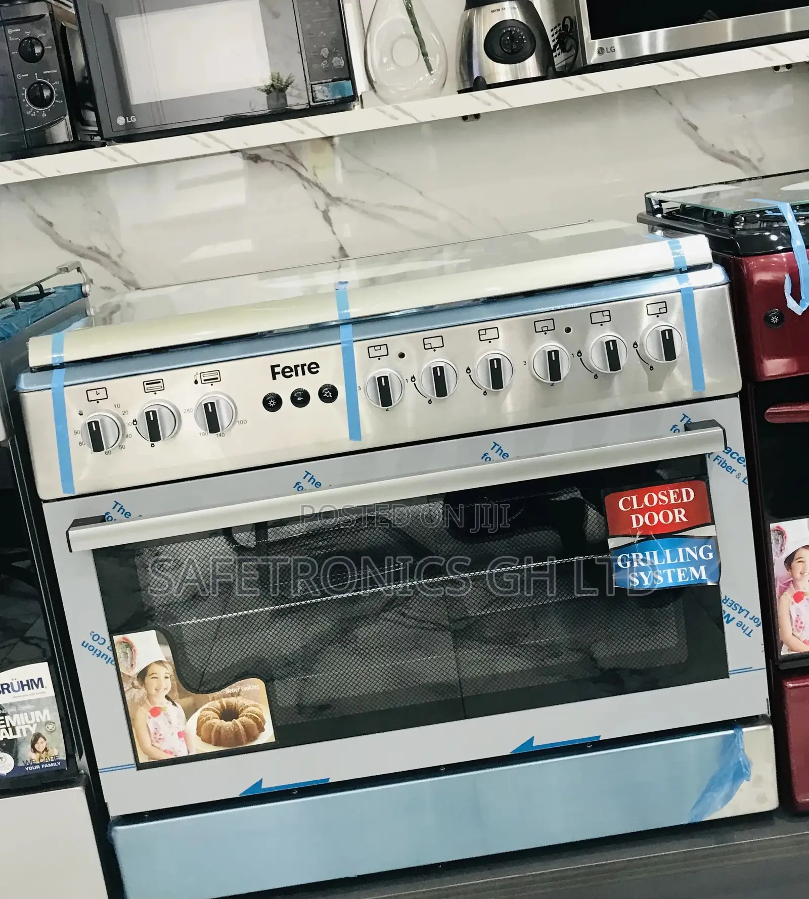 4 Gas 2 Electric Ferre Oven With Grill 60x90 Cooker