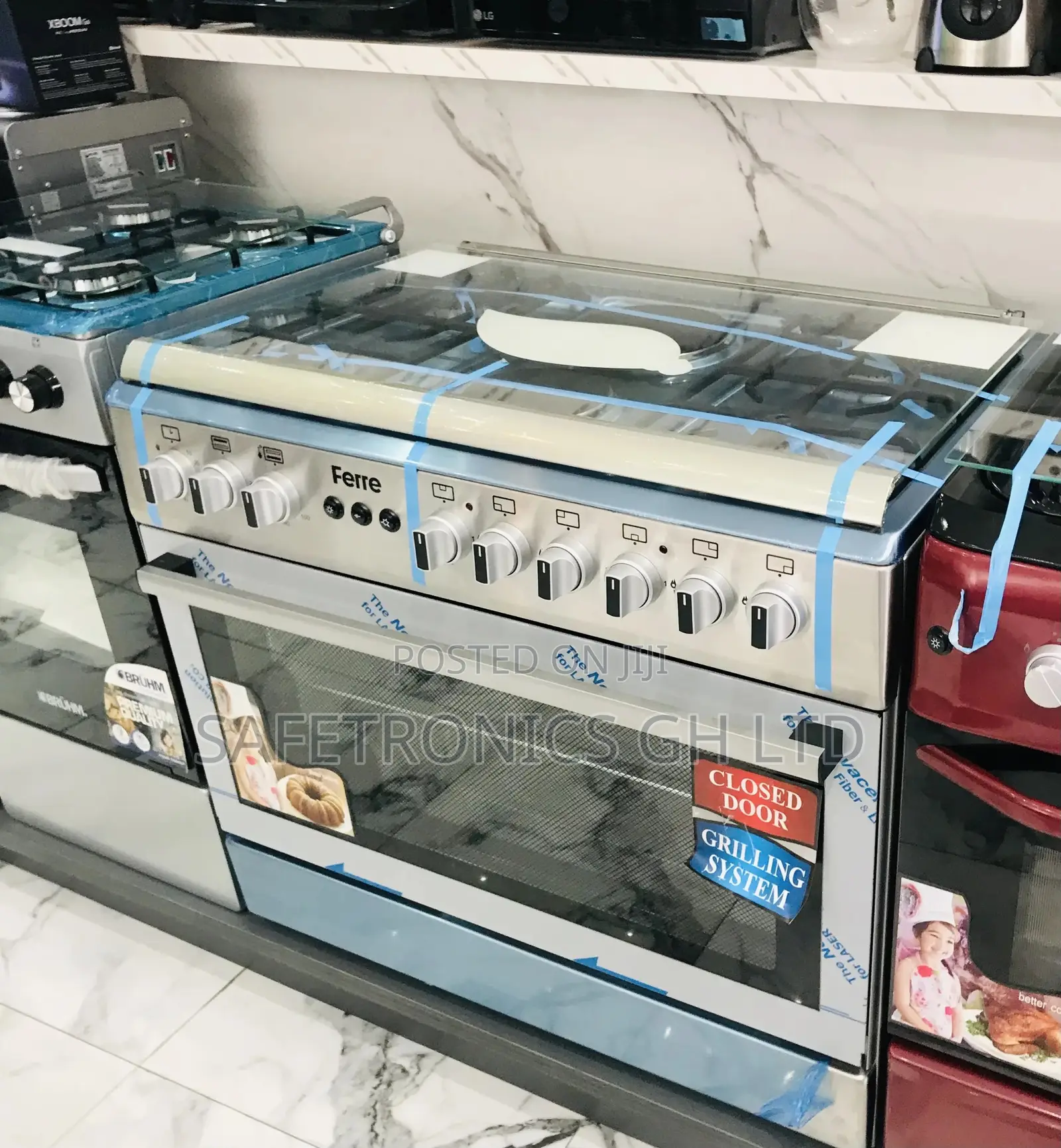 4 Gas 2 Electric Burner Ferre Oven With Grill 60x90 Cooker