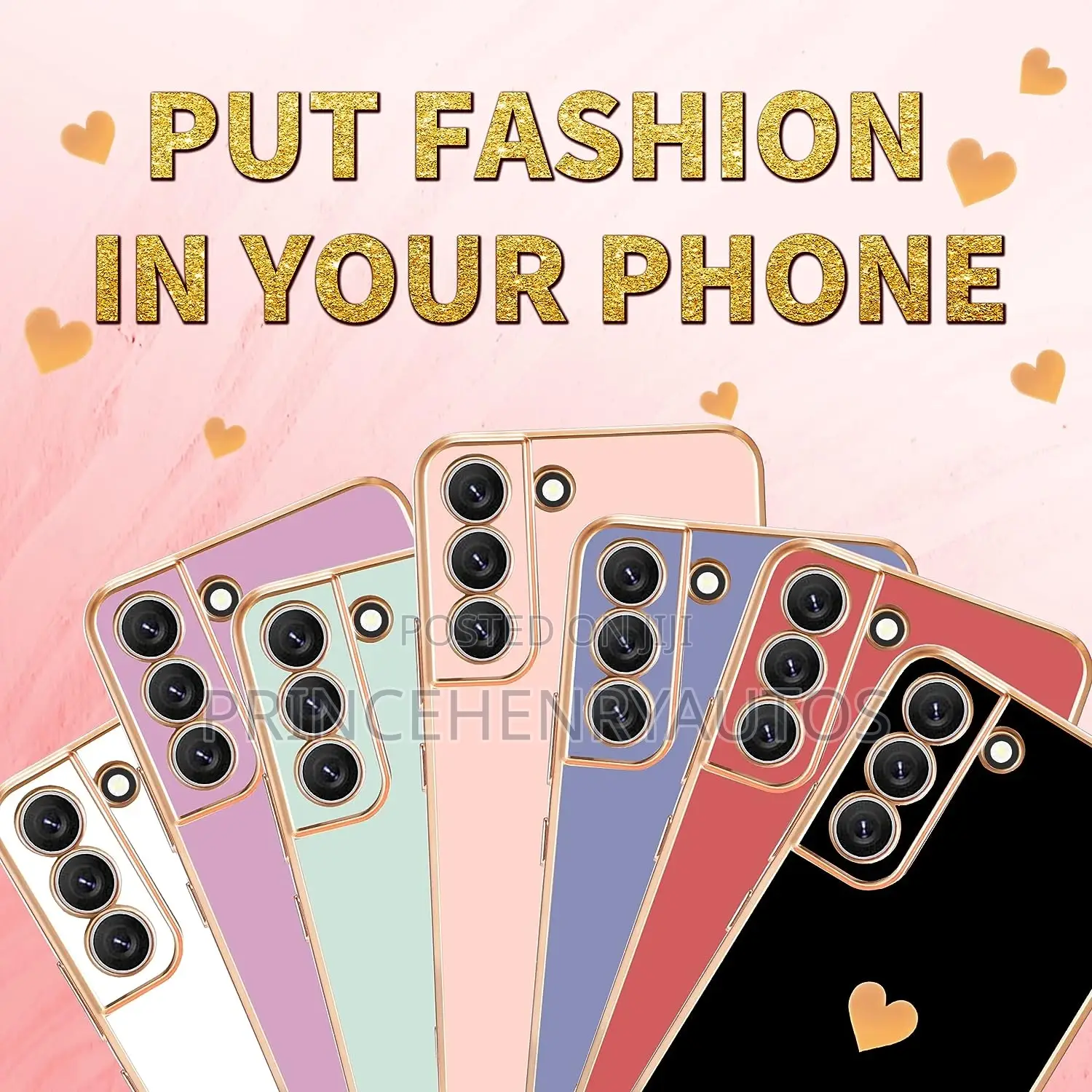 Shorogyt Heart Case for Samsung S22 + Tempered Glass