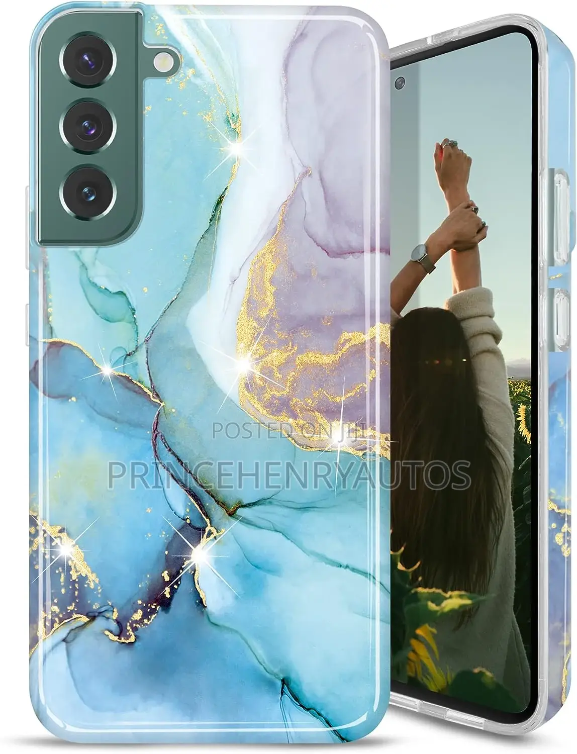 JIAXIUFEN Sparkle Glitter Shockproof Galaxy S22 Plus Case