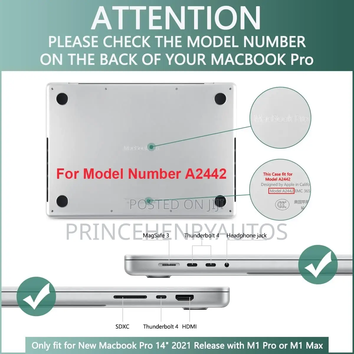 CISSOOK Gray Bundle 3in1 for Macbook Pro 14'' A2442 A2779