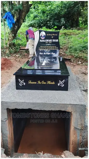 Open Granite Tombstone