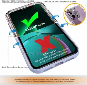 COOLQO Compatible for iPhone 14 Pro Case + 2 Tempered Glass