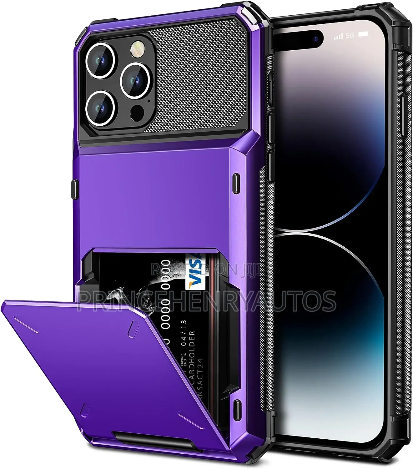 Vofolen Bumper Armor Wallet Case for iPhone 14 Pro