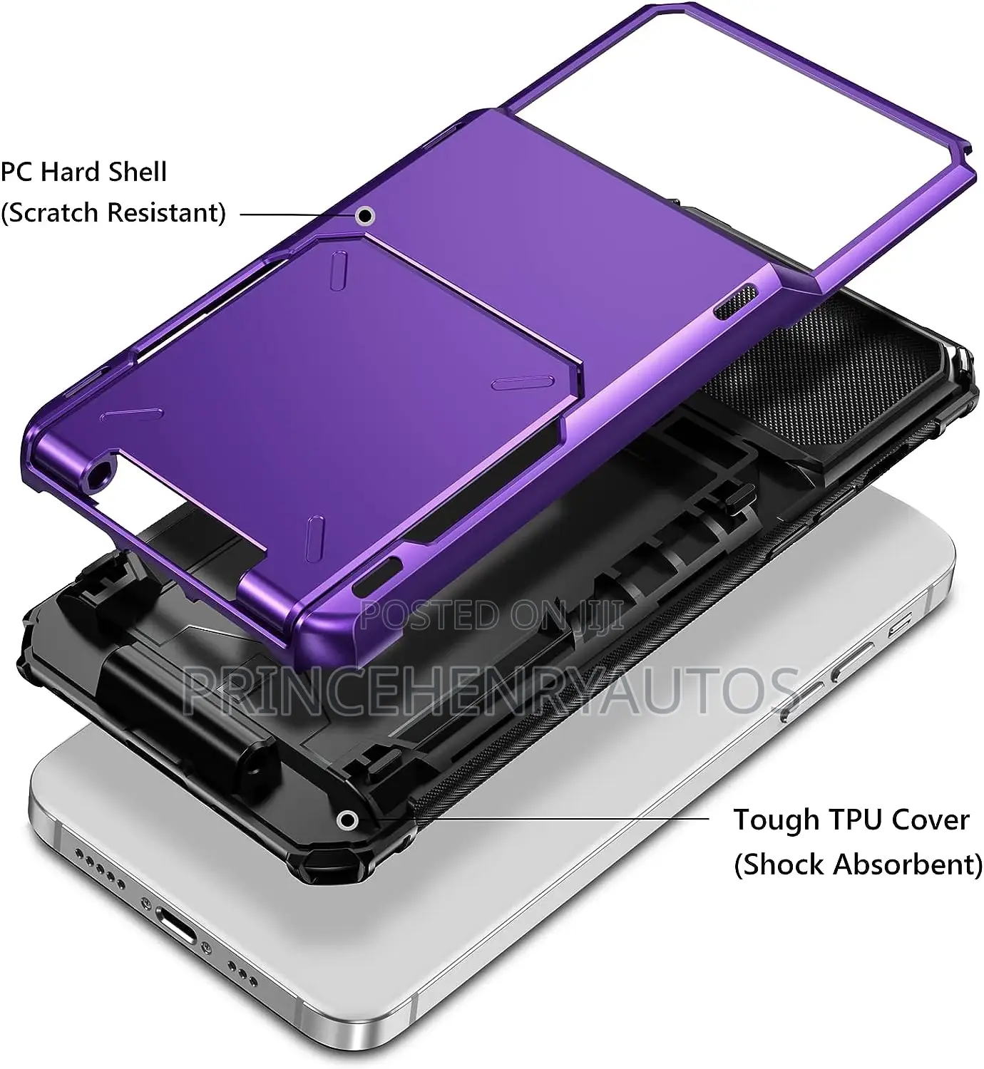 Vofolen Bumper Armor Wallet Case for iPhone 14 Pro