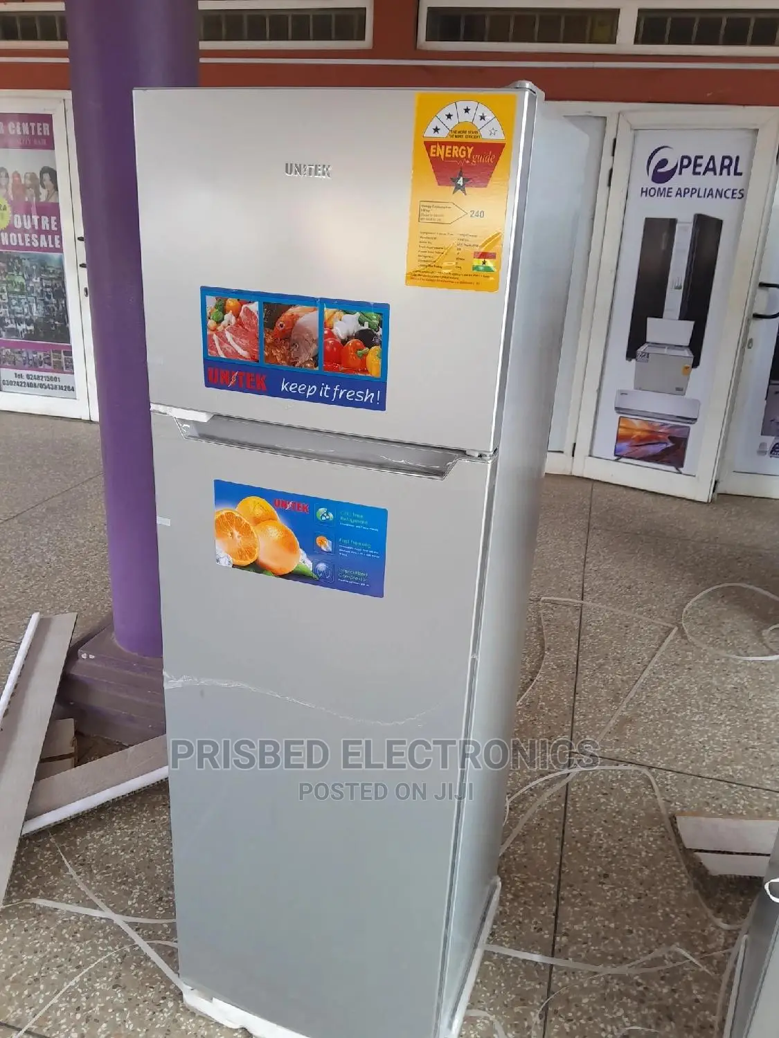Unitex Double Door Fridge 261 Litres Top Freezer