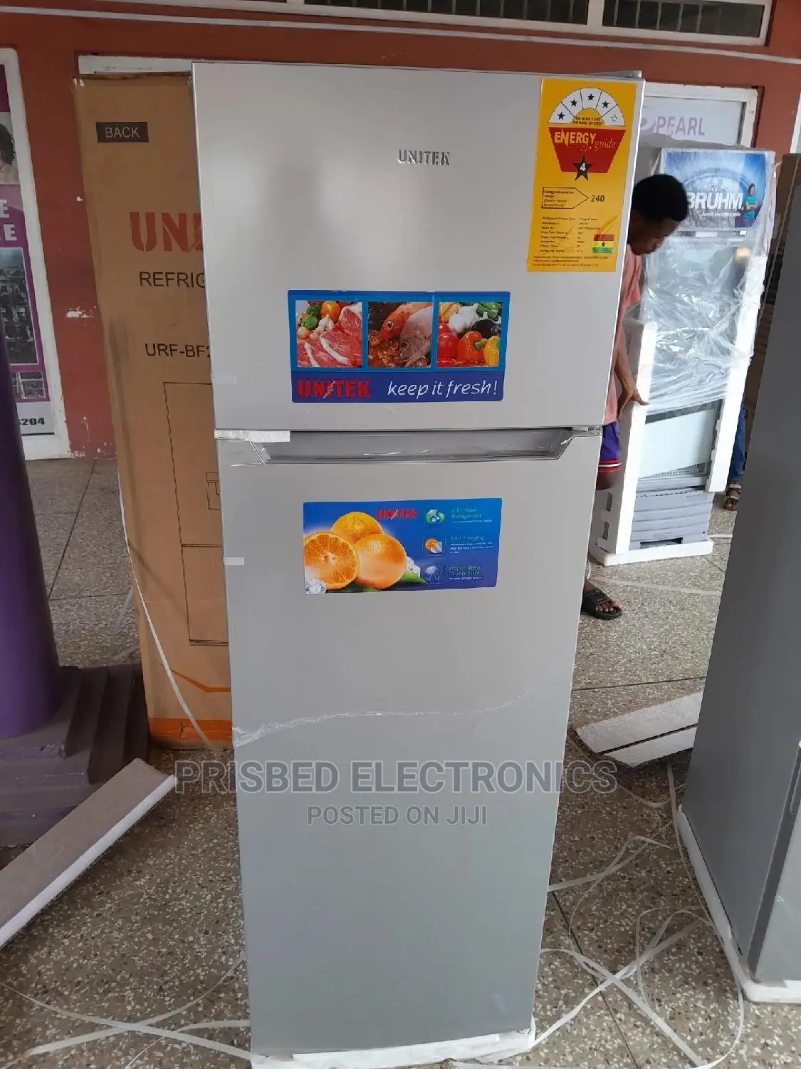 Unitex Double Door Fridge 261 Litres Top Freezer