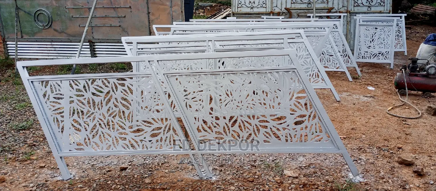 Silver Metal Stairs and Barristers