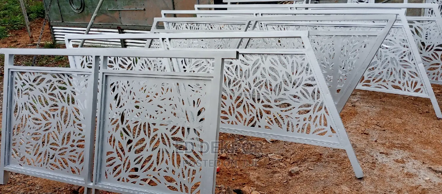 Silver Metal Stairs and Barristers