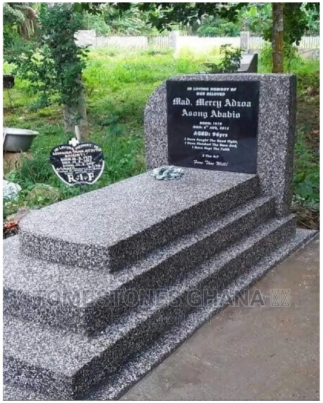 Terrazzo Tombstone 3 Steps