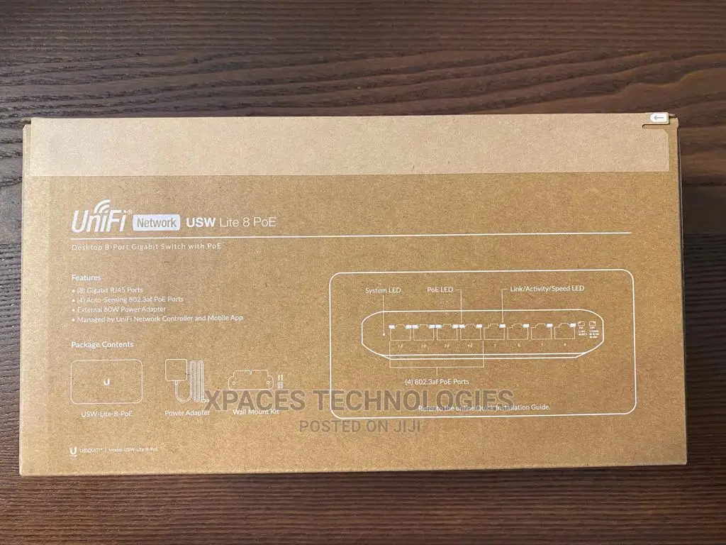 Ubiquiti Unifi Lite 8port Gigabit Poe+ Managed Switch