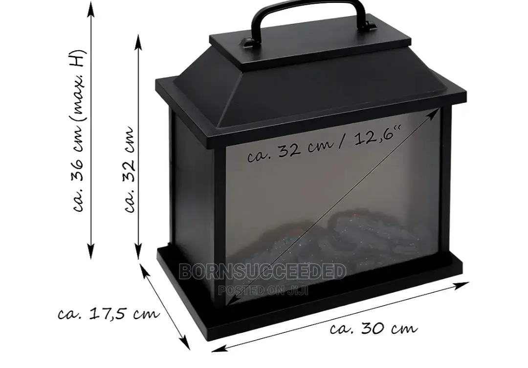 LED Fireplace Lamp Flameless Fire Simulation Lantern