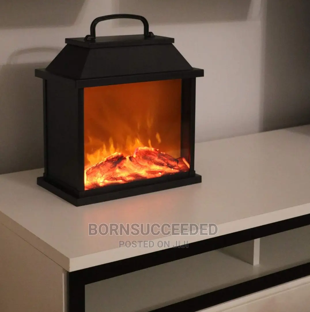 LED Fireplace Lamp Flameless Fire Simulation Lantern