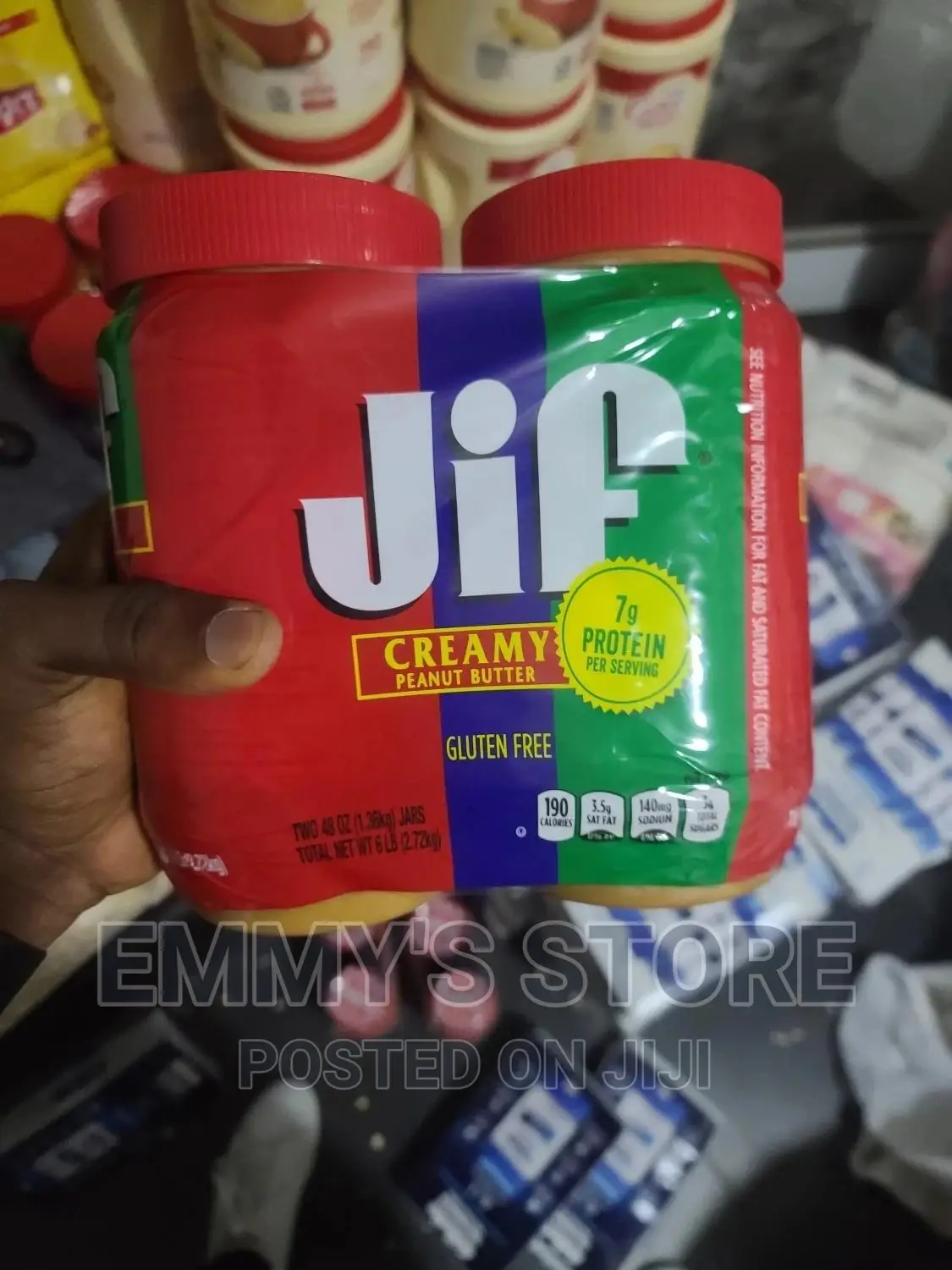 Welch Grape Jelly, Smuckers' Strawberry Jam and Jiff Peanut