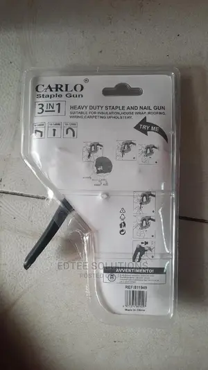 3-in-1 Heavy-Duty Staple and Nail Gun With Free 5300 Pins