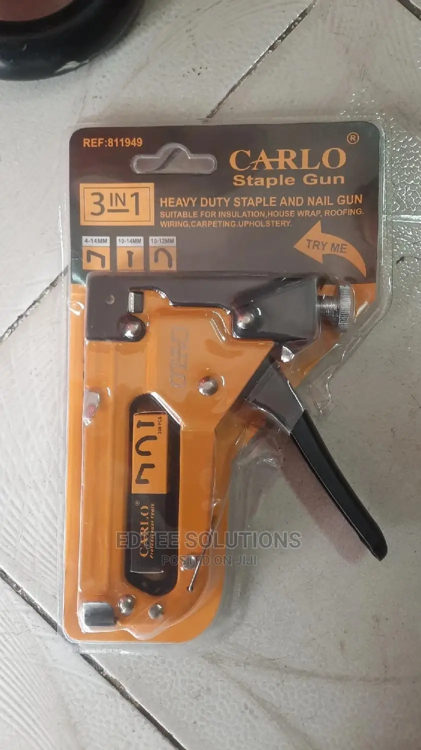 3-in-1 Heavy-Duty Staple and Nail Gun With Free 5300 Pins