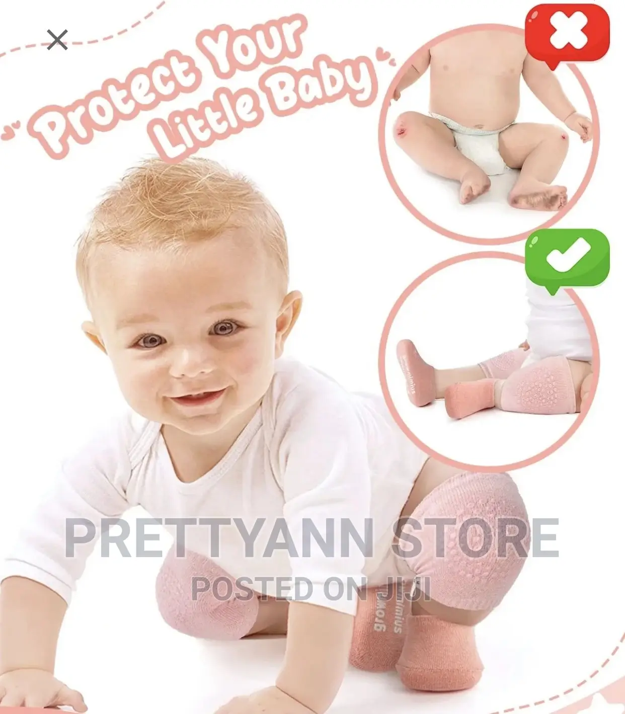 Baby Crawling Knee Pads,Anti-Slip Knee Protection