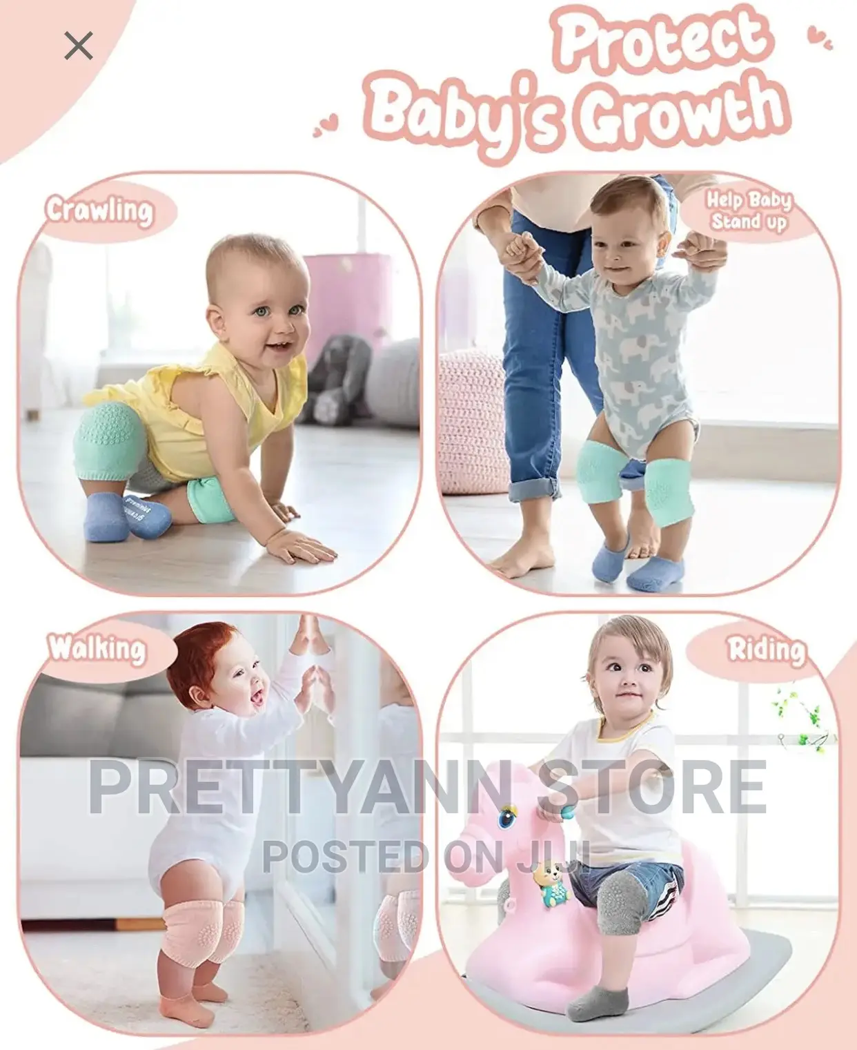 Baby Crawling Knee Pads,Anti-Slip Knee Protection