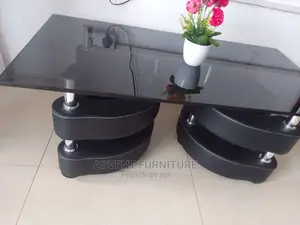 Glass Center Table With Stool