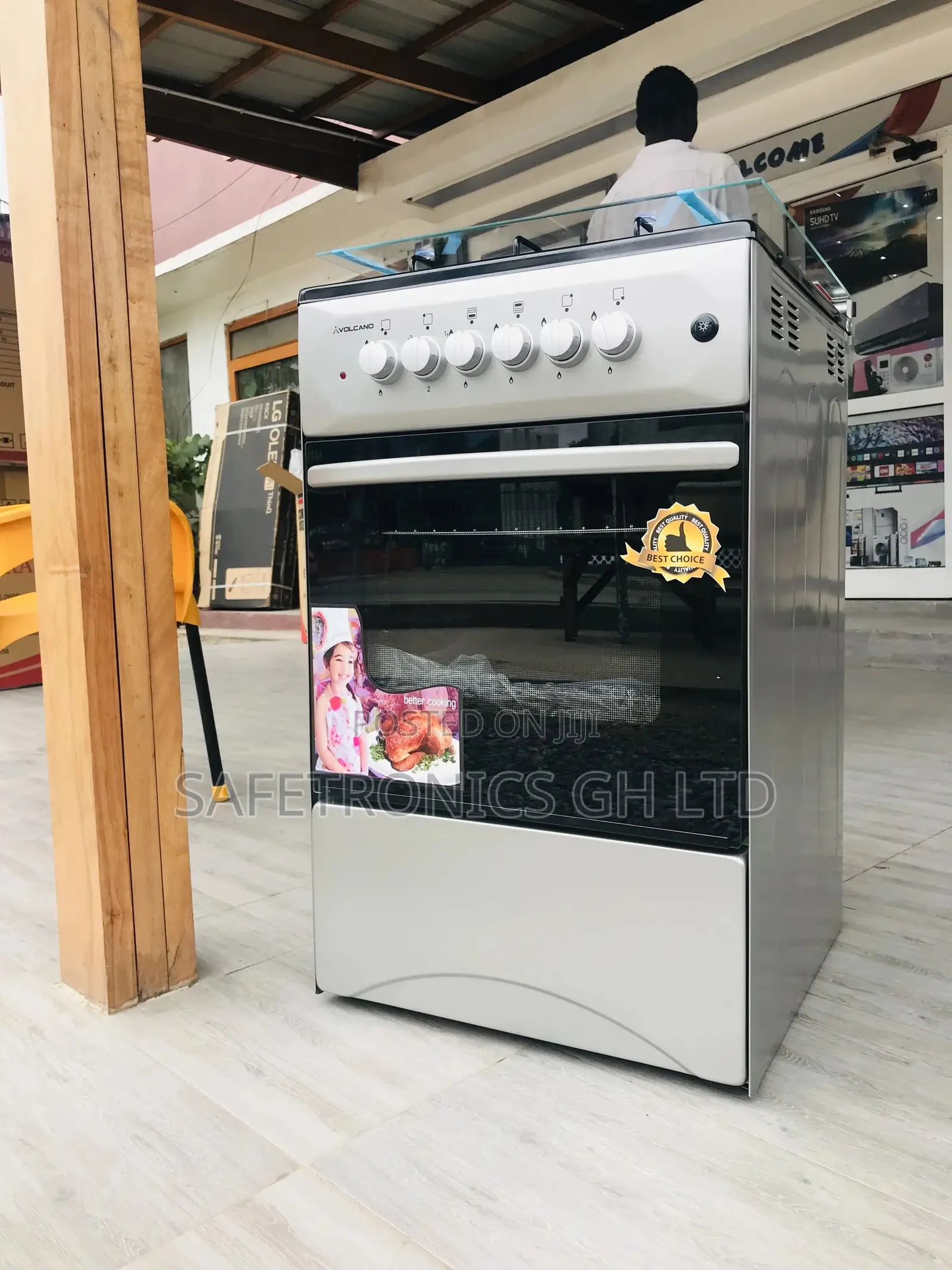 4 Burner Gas Volcano 50x50 Oven With Grill