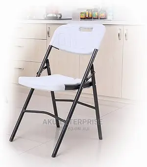 Double Bar Foldable Chair White for Party Garden
