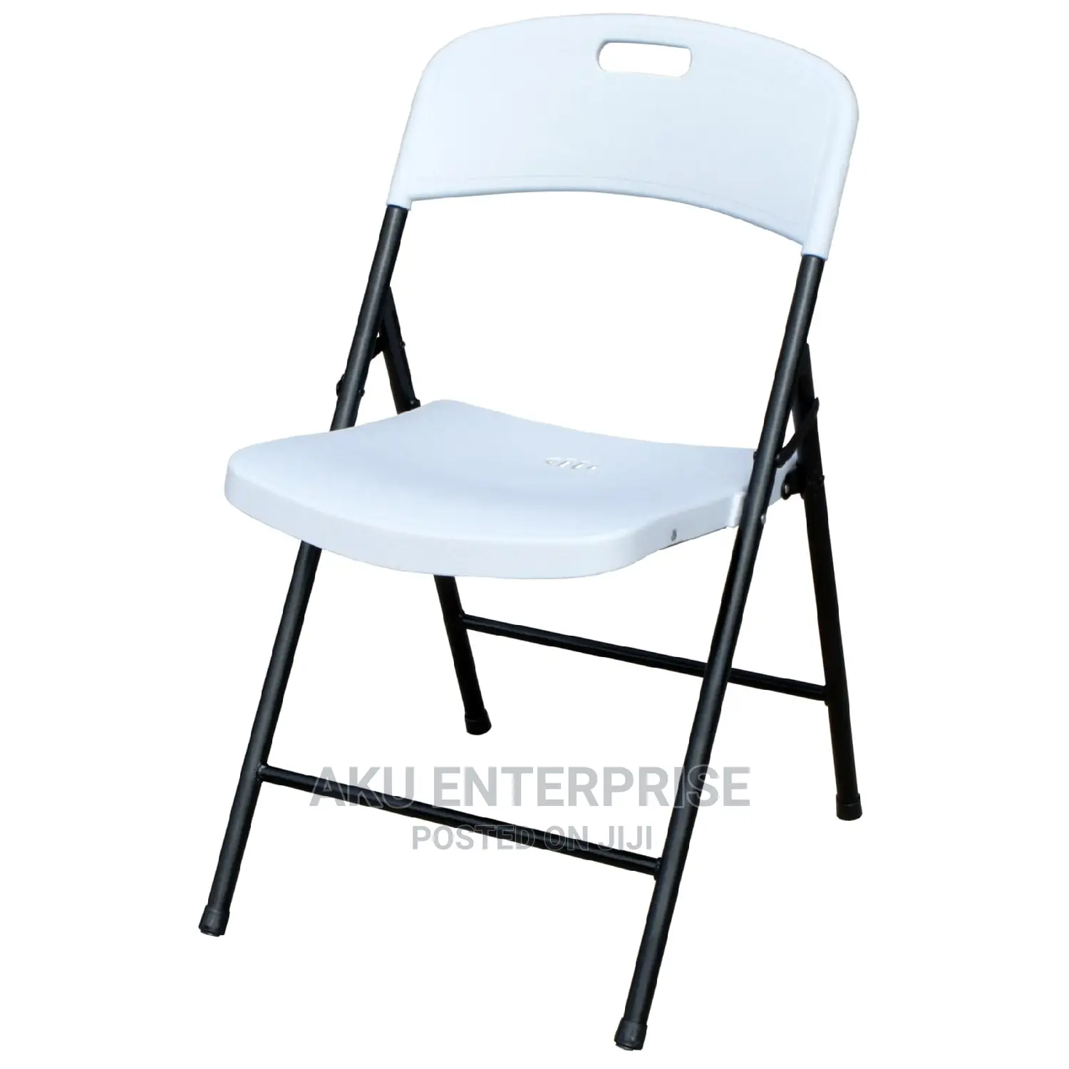 Double Bar Foldable Chair White for Party Garden