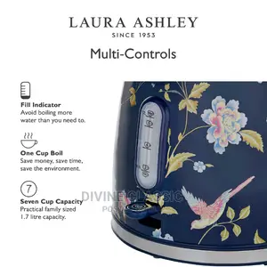 Laura Ashley Cordless Stainless Steel Kettle 1.7 Litre