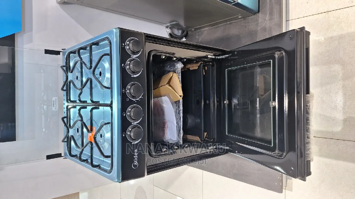 Black_midea 4 Burner Gas Cooker