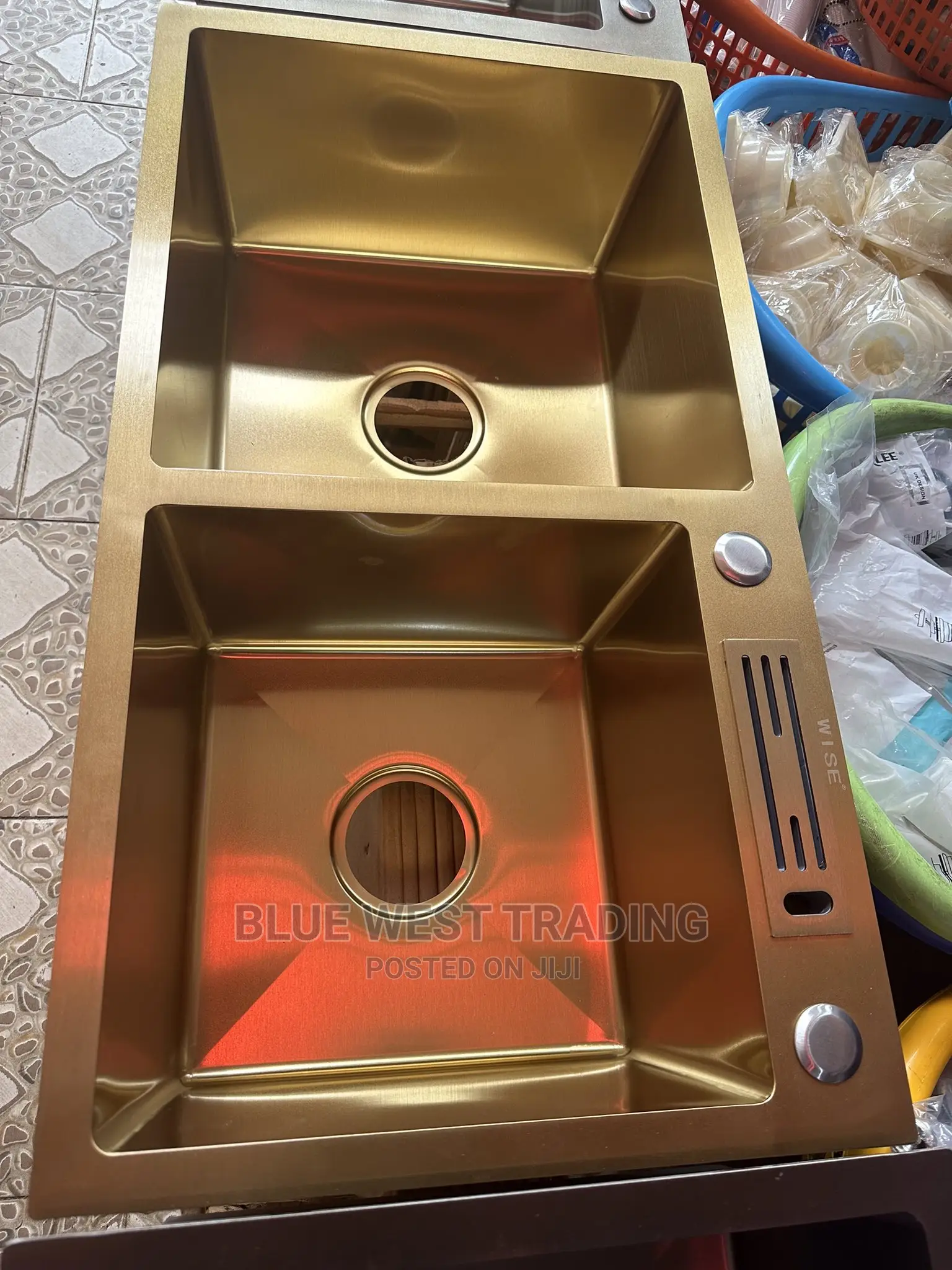 Gold Cabinet Sink With Knife Holder