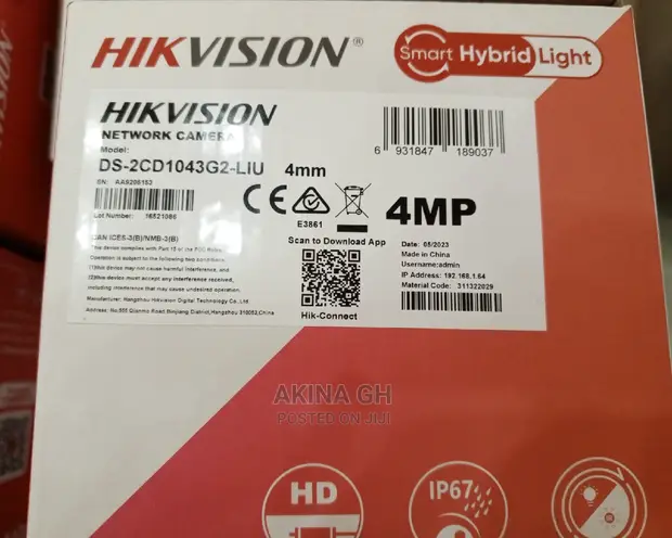 Hikvision 4mp Ip Bullet Camera Ds-2cd1043g2-Liu With Audio 3